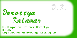 dorottya kalamar business card
